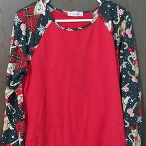 Christmas Kittens Pajama Top